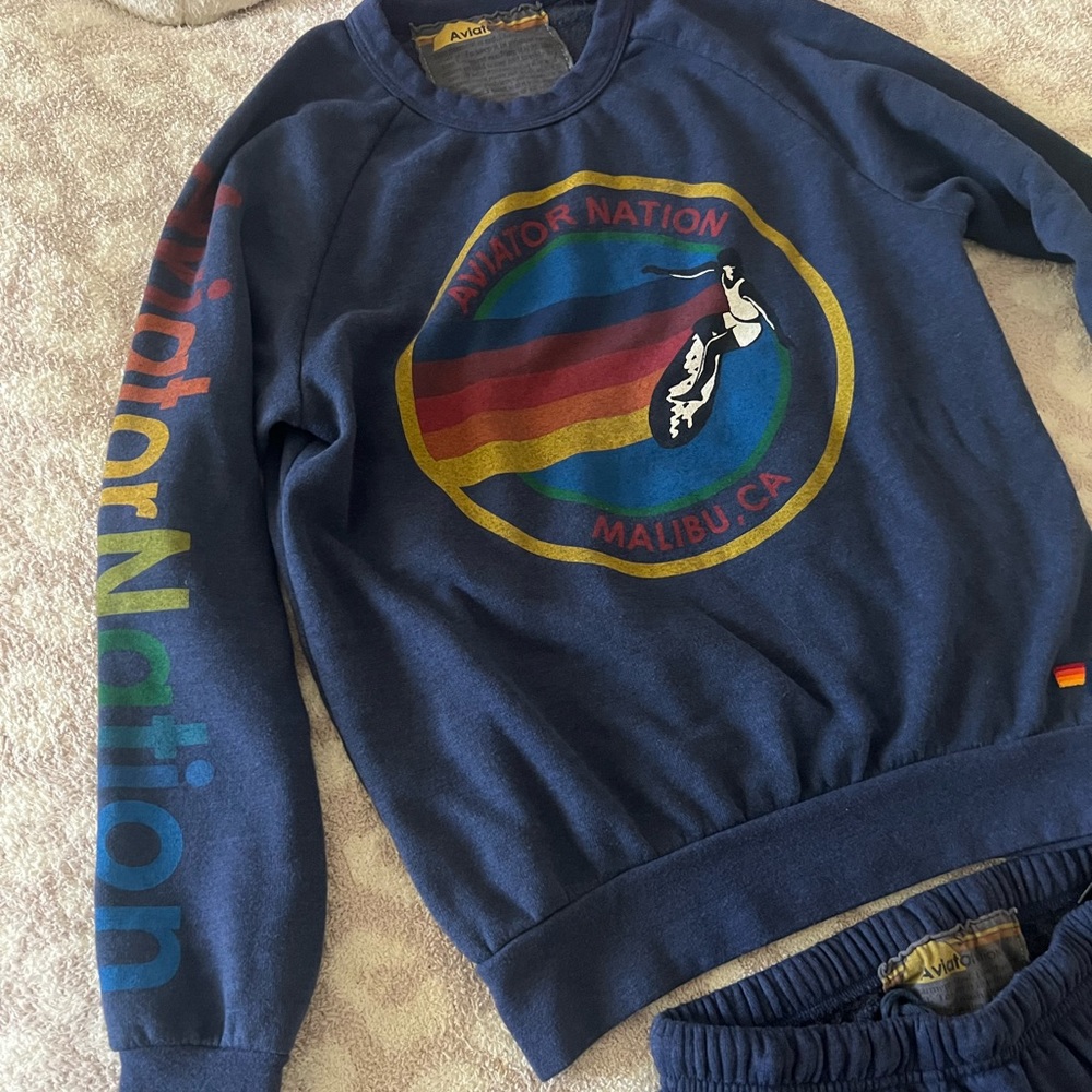 Aviator Nation Navy Malibu sweatsuit size Small